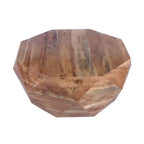 Table basse ronde en bois d'acacia, 84 cm, marron naturel