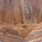 Table basse ronde en bois d'acacia, 84 cm, marron naturel