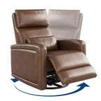 CuisinSmart Recliner Chair, Swivel Armchair with Adjustable Backrest & Footrest, Faux Leather Wingback Sofa, Hidden Pull Tab Reclining Mechanism