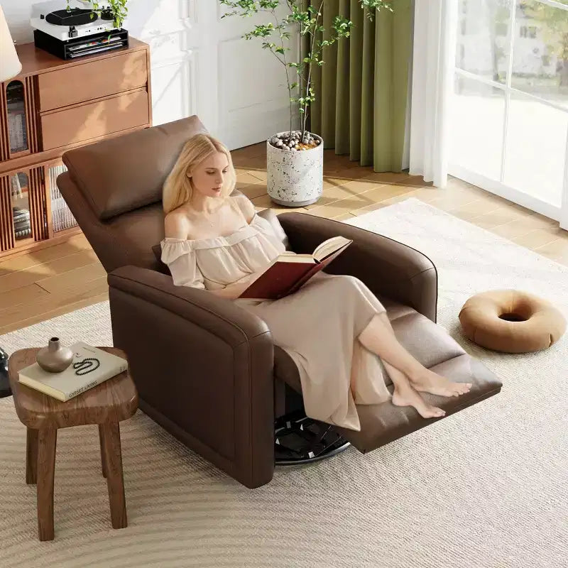 Fauteuil inclinable pivotant avec dossier réglable et oreilles rembourrées