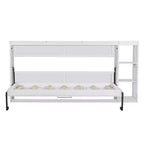 Lit escamotable avec étagère et rangement – Taille simple et double, design pliable peu encombrant