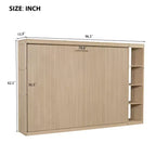 Lit escamotable avec étagère et rangement – Taille simple et double, design pliable peu encombrant