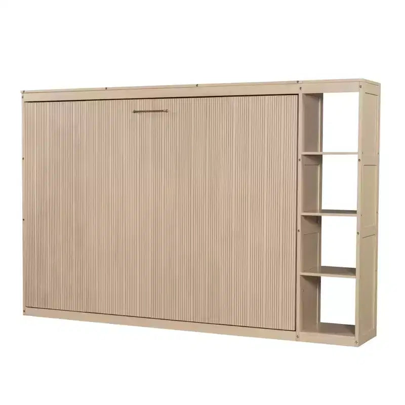 Lit escamotable avec étagère et rangement – Taille simple et double, design pliable peu encombrant