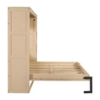 Lit escamotable avec étagère et rangement – Taille simple et double, design pliable peu encombrant