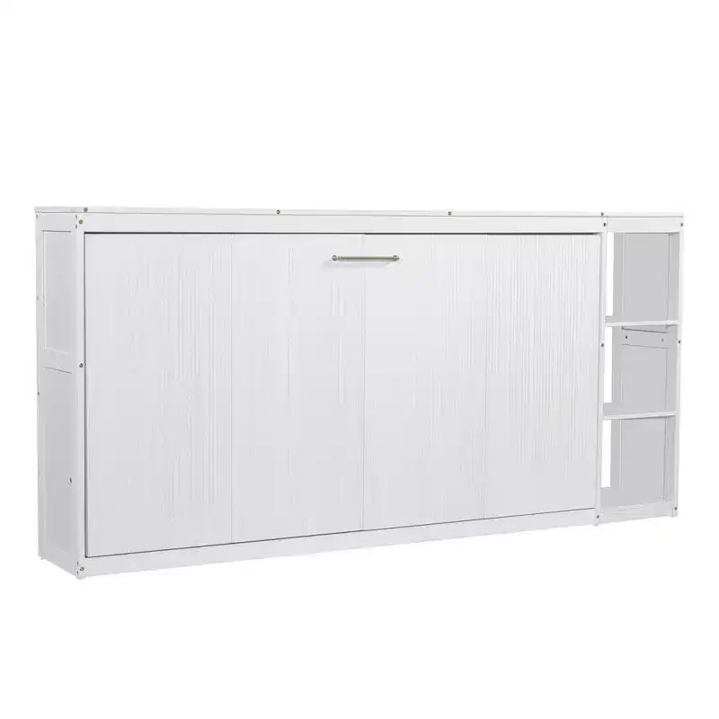 Lit escamotable avec étagère et rangement – Taille simple et double, design pliable peu encombrant