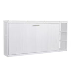 Lit escamotable avec étagère et rangement – Taille simple et double, design pliable peu encombrant