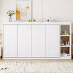 Murphy Bed Wall Bed with Bookshelf, Cabinet Bed Folding Wall Bed for Guest Room Office