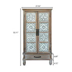 Bahut de rangement rustique en sapin de 69,9 cm avec 2 portes et 1 tiroir