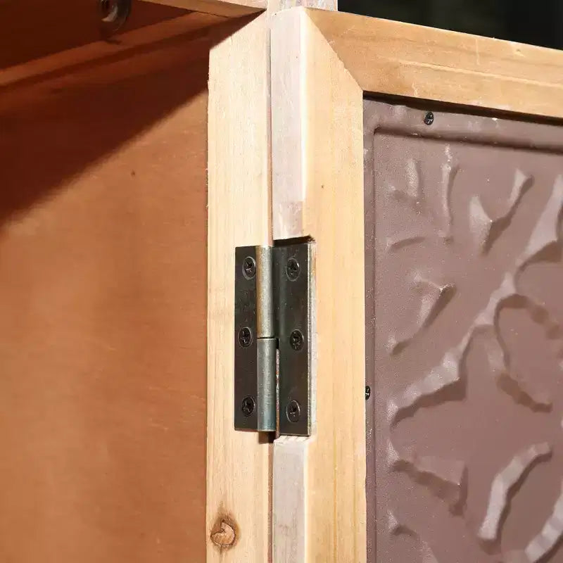 Bahut de rangement rustique en sapin de 69,9 cm avec 2 portes et 1 tiroir