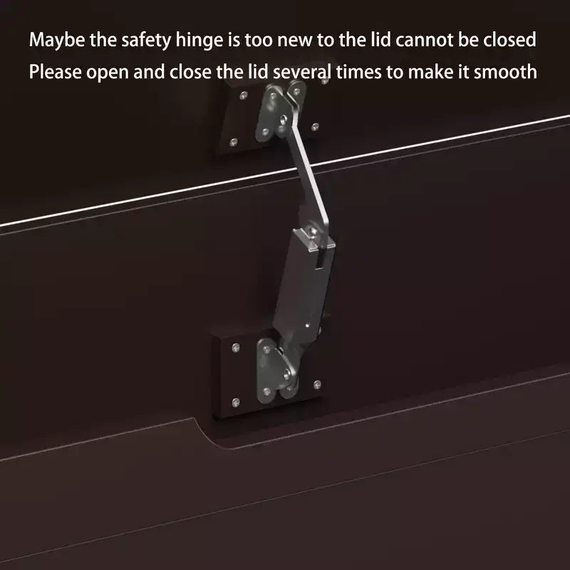 Boîte de rangement pour jouets d'enfants avec couvercle à charnière sécurisée, assemblage rapide
