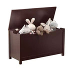 Boîte de rangement pour jouets d'enfants avec couvercle à charnière sécurisée, assemblage rapide