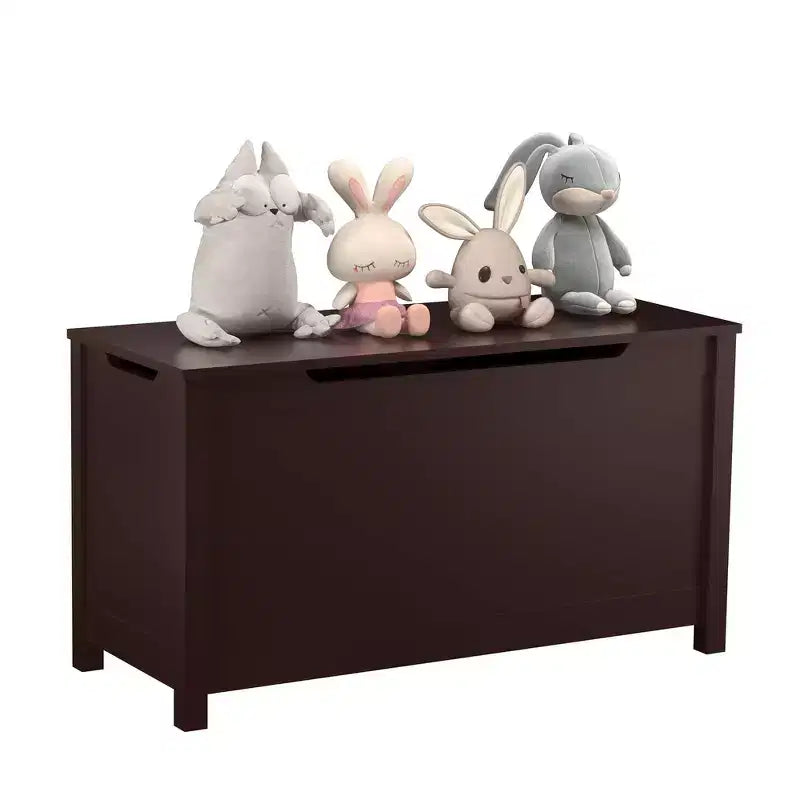 Boîte de rangement pour jouets d'enfants avec couvercle à charnière sécurisée, assemblage rapide