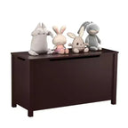 Boîte de rangement pour jouets d'enfants avec couvercle à charnière sécurisée, assemblage rapide
