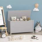 Boîte de rangement pour jouets d'enfants avec couvercle à charnière sécurisée, assemblage rapide