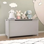 Boîte de rangement pour jouets d'enfants avec couvercle à charnière sécurisée, assemblage rapide