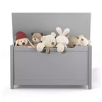 Boîte de rangement pour jouets d'enfants avec couvercle à charnière sécurisée, assemblage rapide