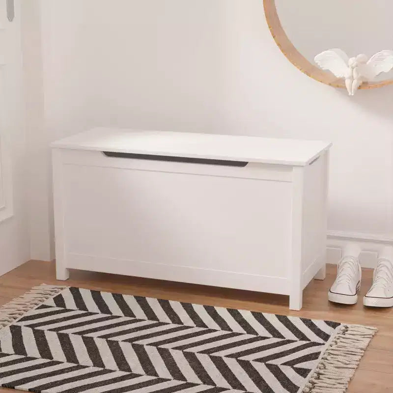Boîte de rangement pour jouets d'enfants avec couvercle à charnière sécurisée, assemblage rapide