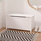 Boîte de rangement pour jouets d'enfants avec couvercle à charnière sécurisée, assemblage rapide