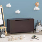 Boîte de rangement pour jouets d'enfants avec couvercle à charnière sécurisée, assemblage rapide