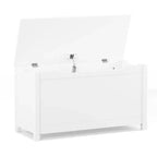 Boîte de rangement pour jouets d'enfants avec couvercle à charnière sécurisée, assemblage rapide