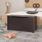 Boîte de rangement pour jouets d'enfants avec couvercle à charnière sécurisée, assemblage rapide
