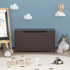 Boîte de rangement pour jouets d'enfants avec couvercle à charnière sécurisée, assemblage rapide