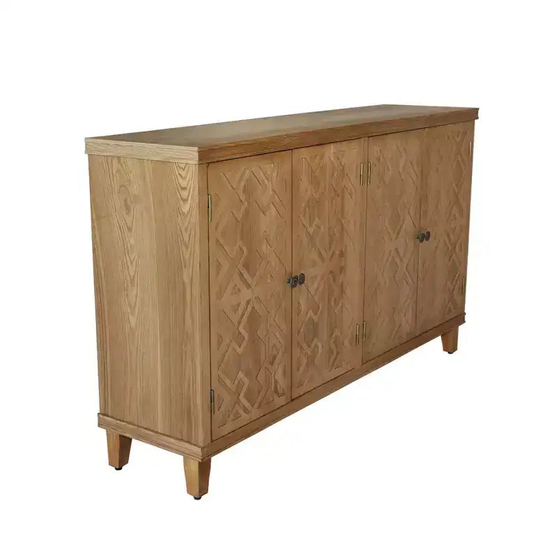 Meuble console de rangement 59 po avec 4 portes