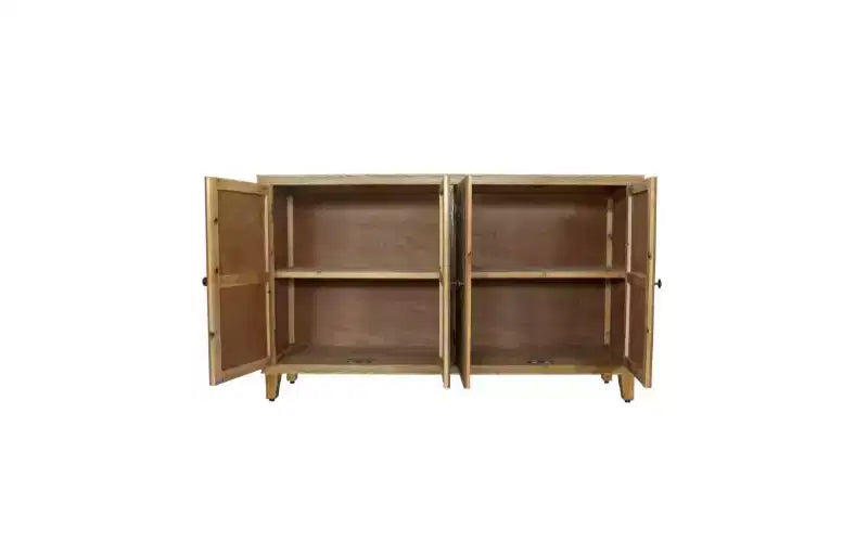 Meuble console de rangement 59 po avec 4 portes