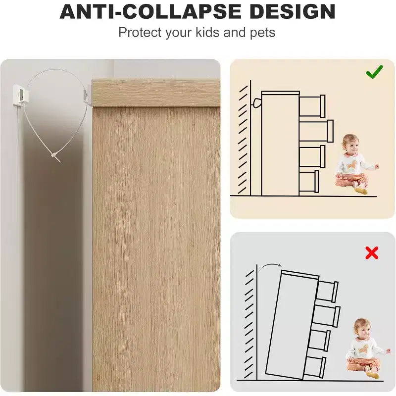 Commode 4 tiroirs avec poignées intégrées
