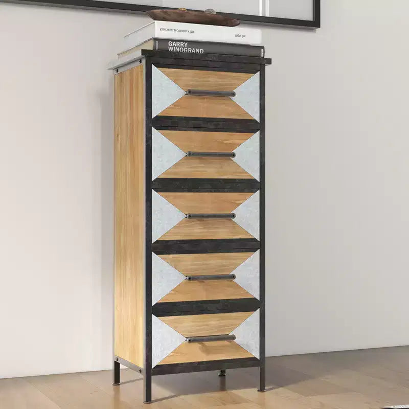 Meuble de rangement en bois à 5 tiroirs