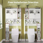 Meuble de rangement de ferme au-dessus des toilettes avec portes de grange et porte-rouleau de papier toilette