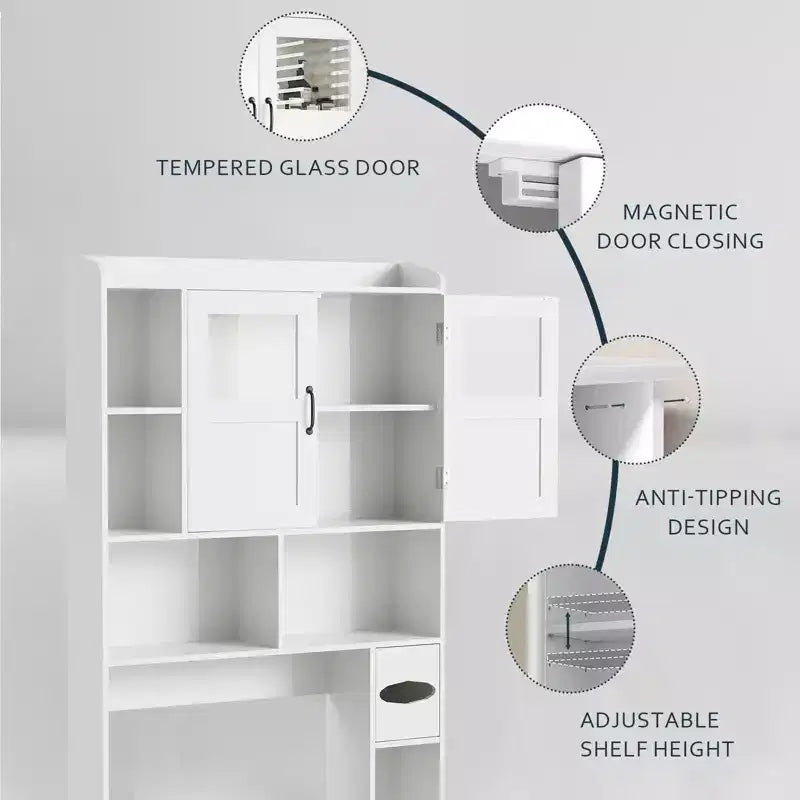 Meuble de rangement de ferme au-dessus des toilettes avec portes de grange et porte-rouleau de papier toilette