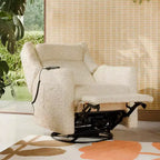 Fauteuil inclinable électrique et planeur pivotant avec fonctions chauffante et massante