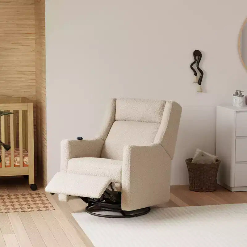 Fauteuil inclinable électrique et planeur pivotant avec fonctions chauffante et massante