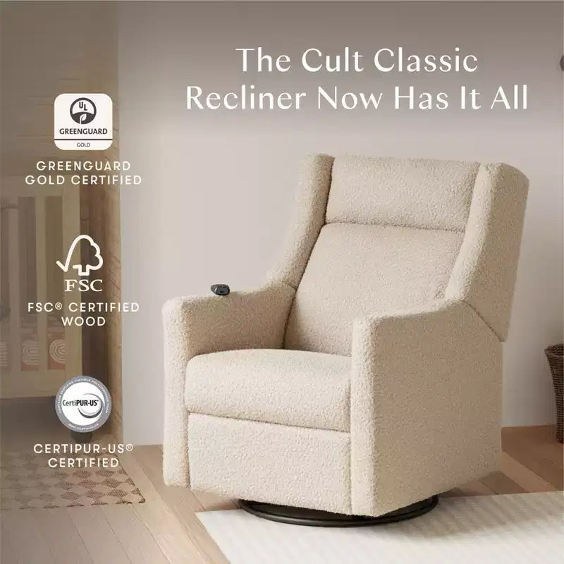 Fauteuil inclinable électrique et planeur pivotant avec fonctions chauffante et massante