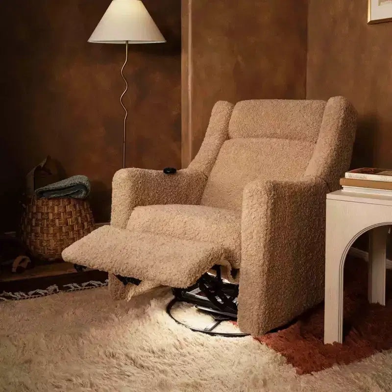 Fauteuil inclinable électrique et planeur pivotant avec fonctions chauffante et massante