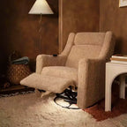 Fauteuil inclinable électrique et planeur pivotant avec fonctions chauffante et massante