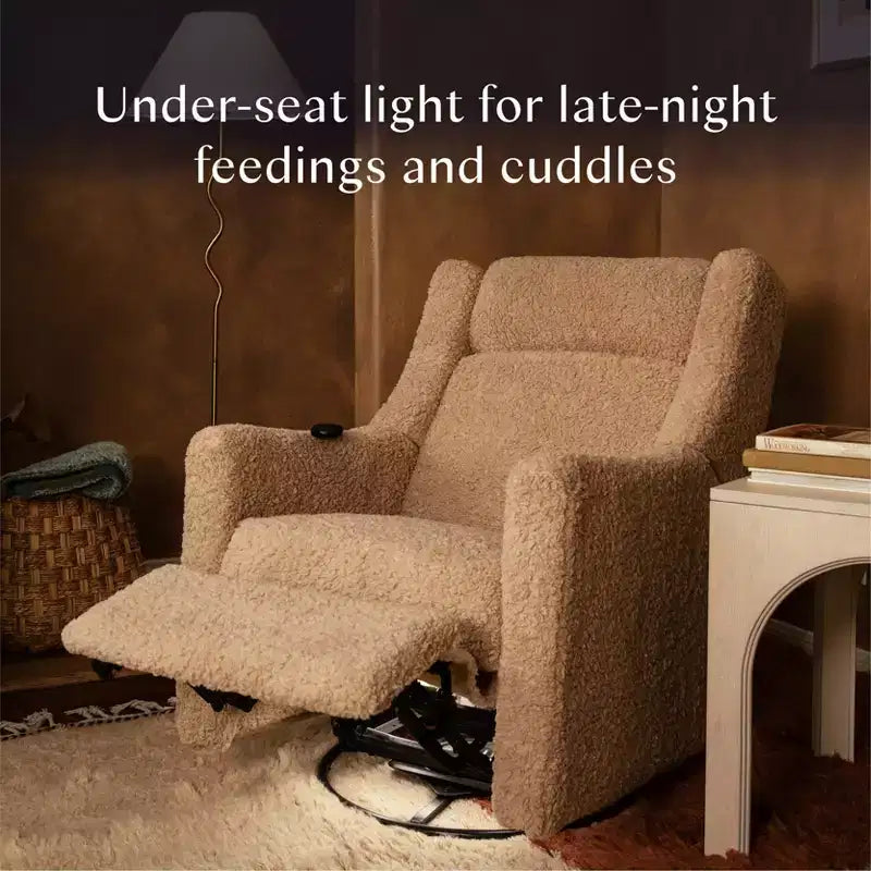 Fauteuil inclinable électrique et planeur pivotant avec fonctions chauffante et massante