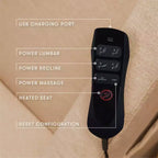 Fauteuil inclinable électrique et planeur pivotant avec fonctions chauffante et massante