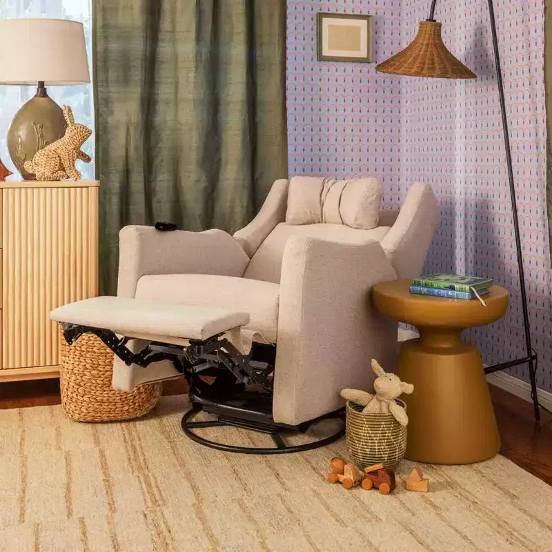 Fauteuil inclinable électrique et planeur pivotant avec fonctions chauffante et massante