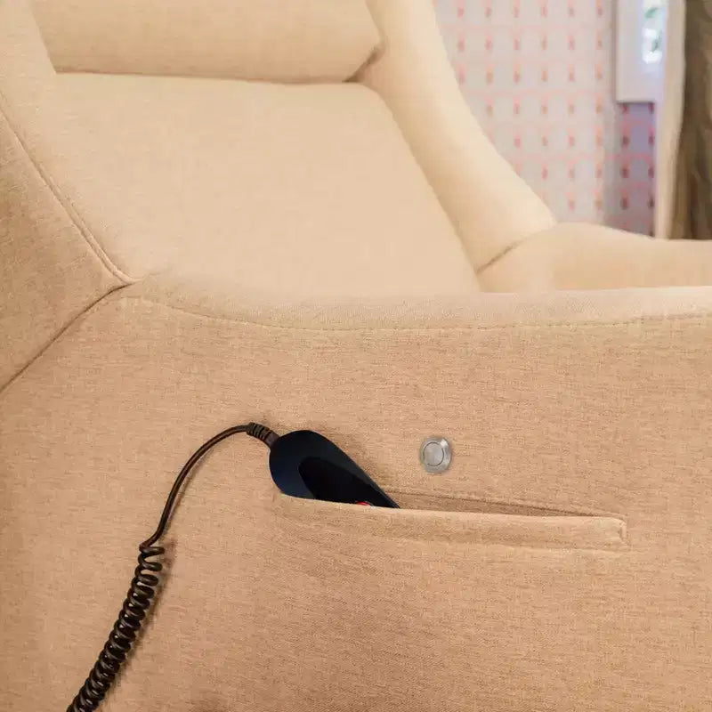 Fauteuil inclinable électrique et planeur pivotant avec fonctions chauffante et massante