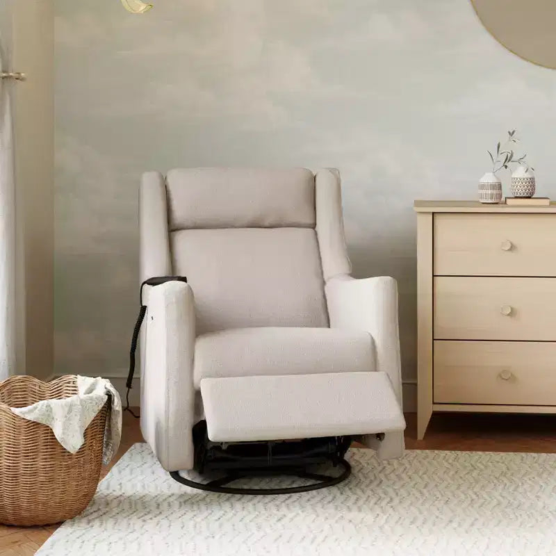 Fauteuil inclinable électrique et planeur pivotant avec fonctions chauffante et massante