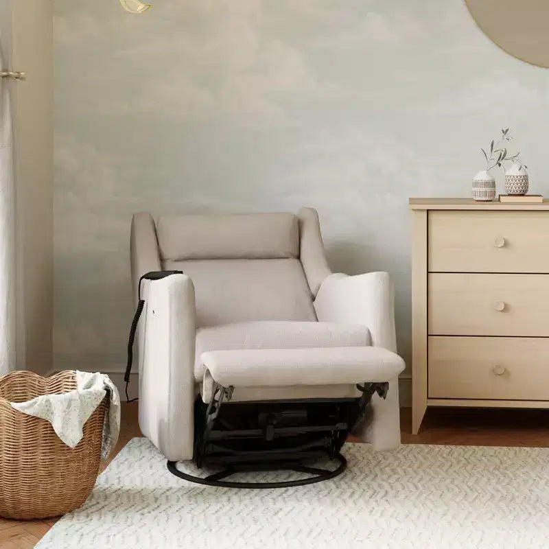 Fauteuil inclinable électrique et planeur pivotant avec fonctions chauffante et massante