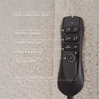 Fauteuil inclinable électrique et planeur pivotant avec fonctions chauffante et massante