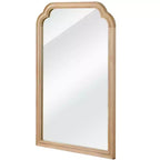 Miroir mural cadre bois massif coins arrondis 20 x 30 – Naturel