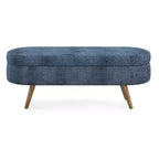 Banc de rangement ovale avec couvercle relevable