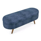 Banc de rangement ovale avec couvercle relevable