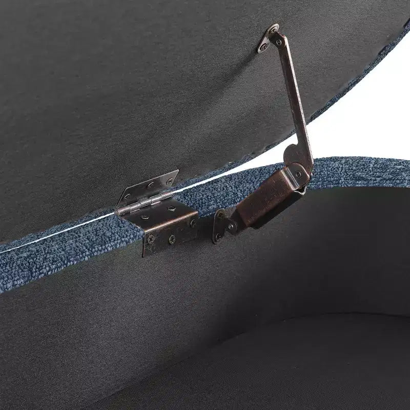 Banc de rangement ovale avec couvercle relevable
