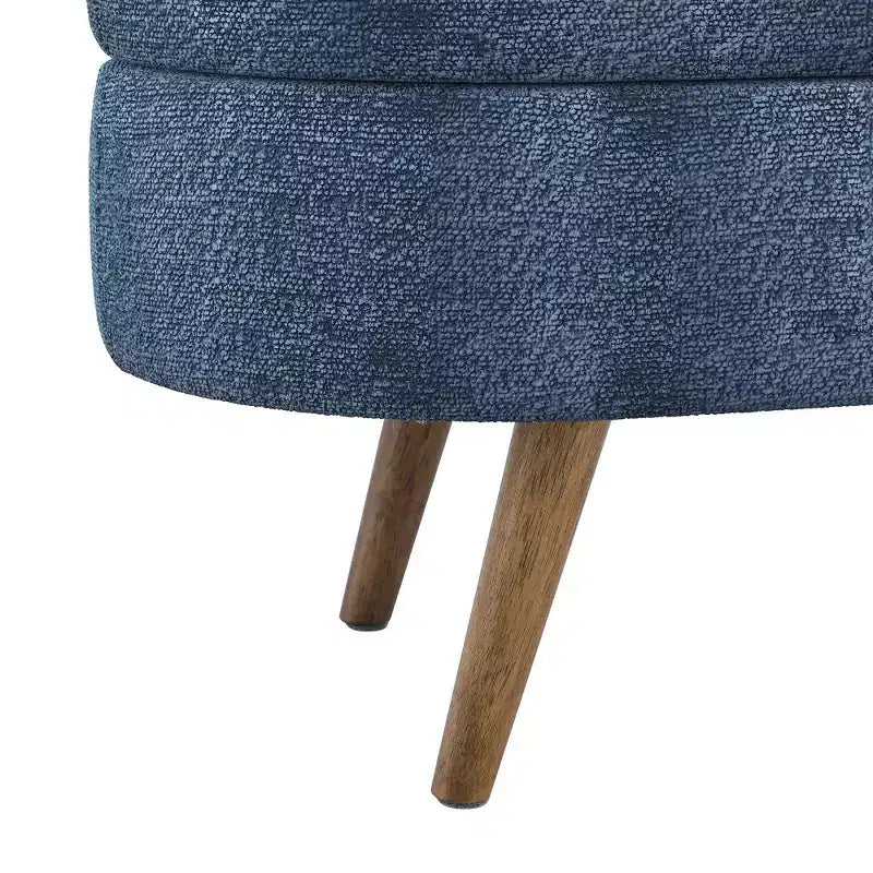 Banc de rangement ovale avec couvercle relevable