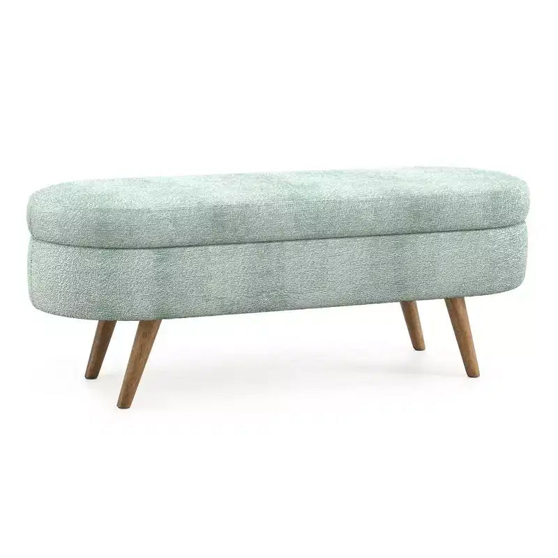 Banc de rangement ovale avec couvercle relevable